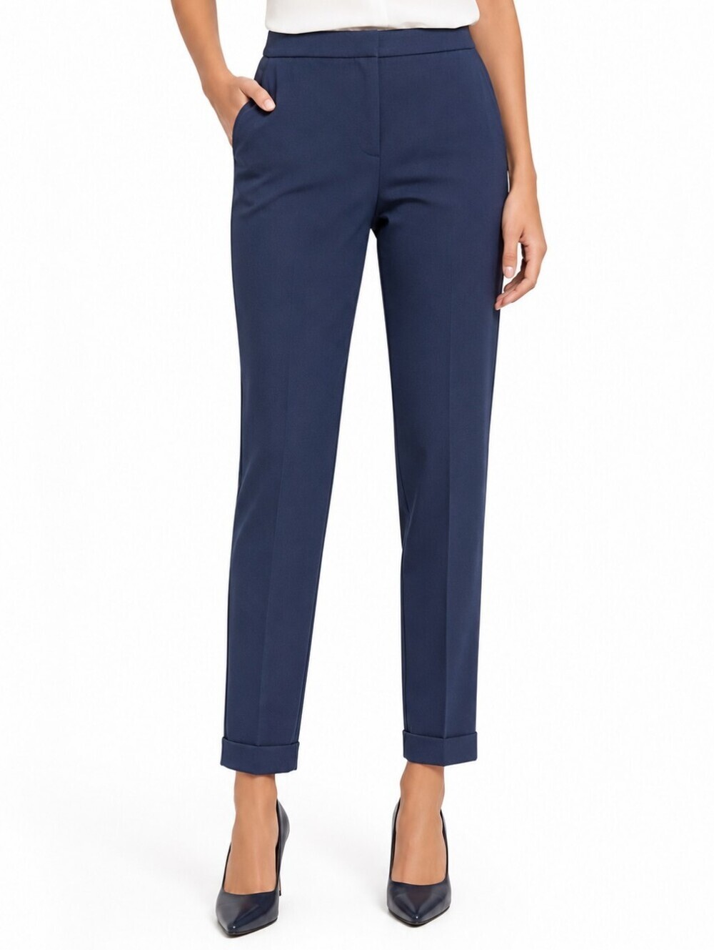 REISS Navy Blue Ankle Dress Pants Women’s Size 8 Career Office Trousers Feminine